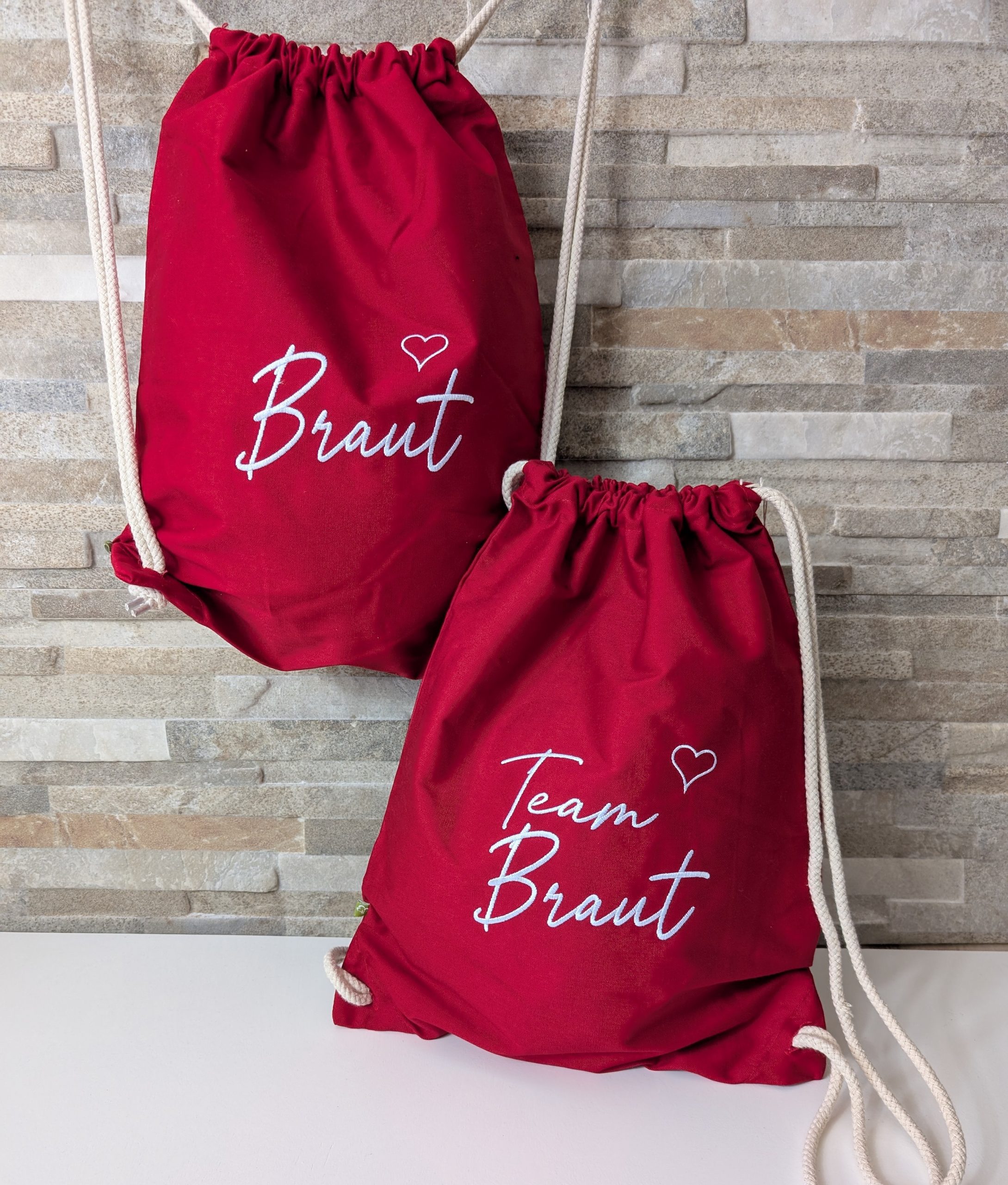 Turnbeutel Team Braut