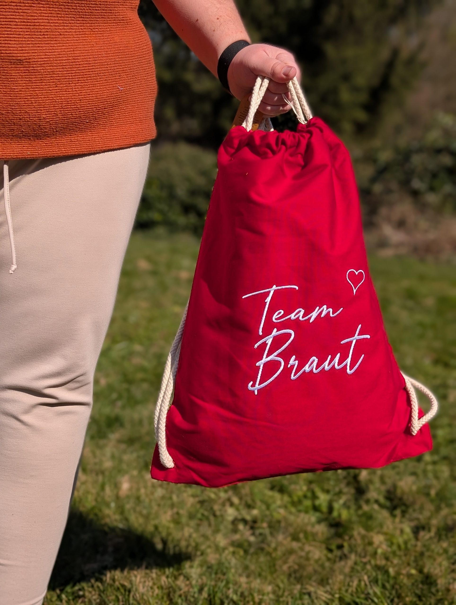 Turnbeutel Team Braut