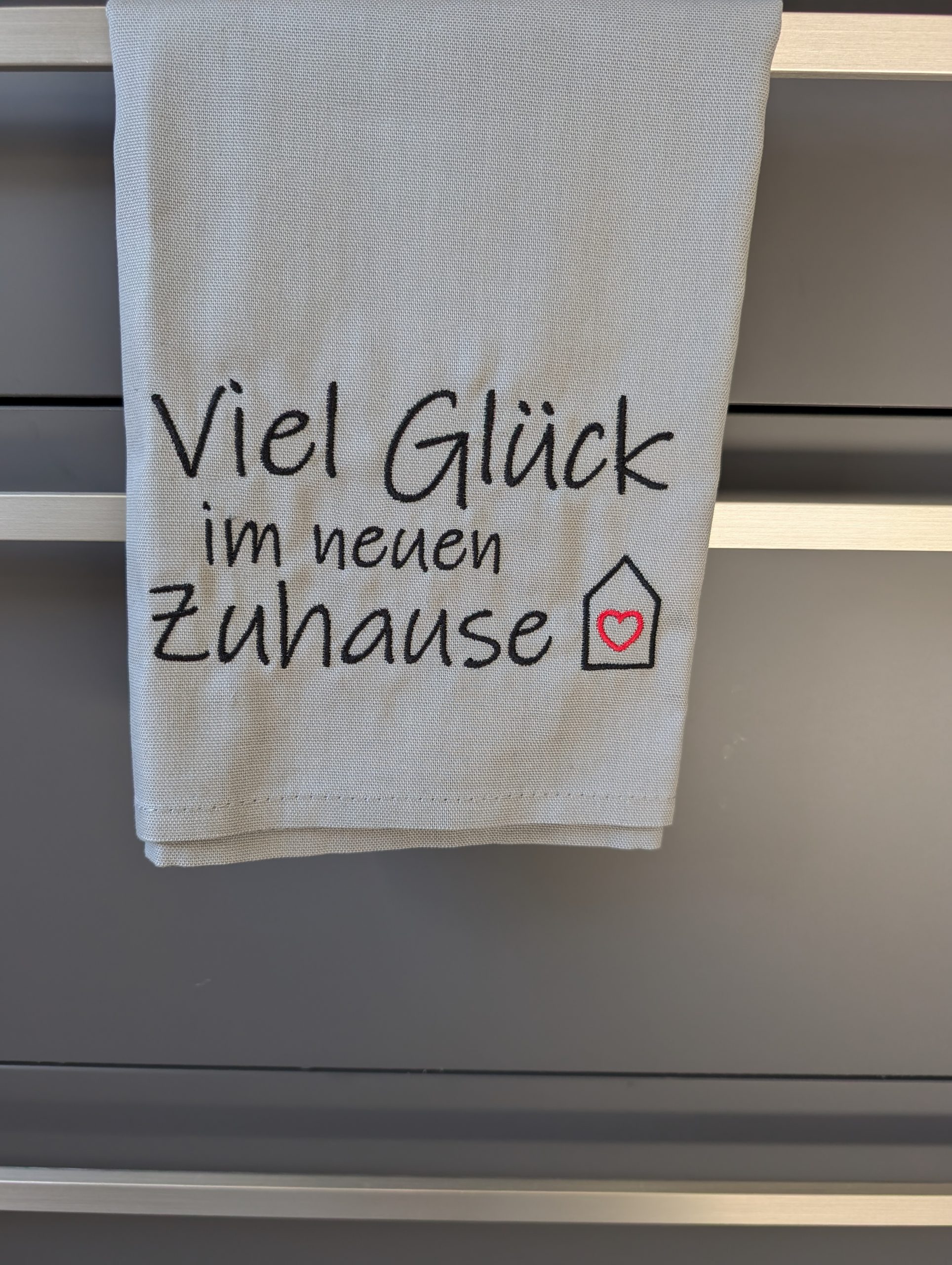 Hausmotiv mit Wunschtext